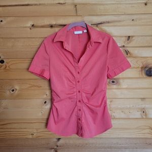 New York & Co. Pink Button Up Shirt, Size: Medium